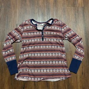 LL Bean Signature Long Sleeve Winter Henley Shirt